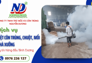 Dịch vụ xử lý côn trùng, diệt chuột, diệt mối vệ sinh kho xưởng đón tết tại Bình Dương