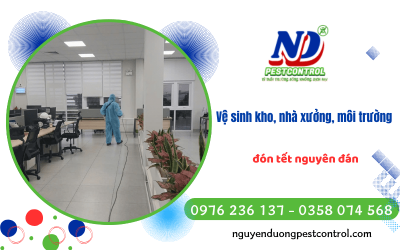 Vệ sinh kho, nhà xưởng, môi trường đón tết nguyên đán